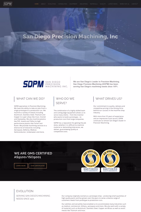 San-Diego-Precision-Machining Homepage 1440px