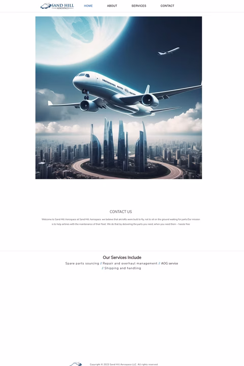 Sand-Hill-Aerospace Homepage 1440px