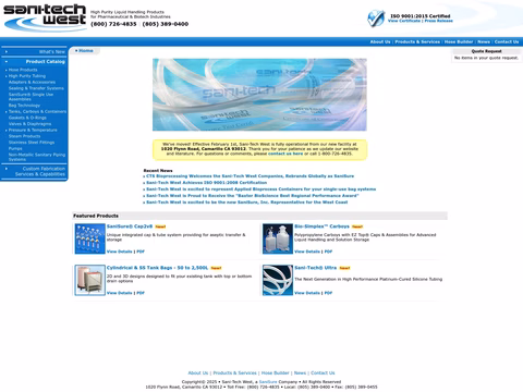 Sani-Tech-West Homepage 1440px