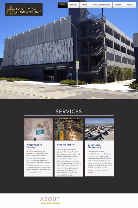 Sanie-Manufacturing-Company Homepage 1440px