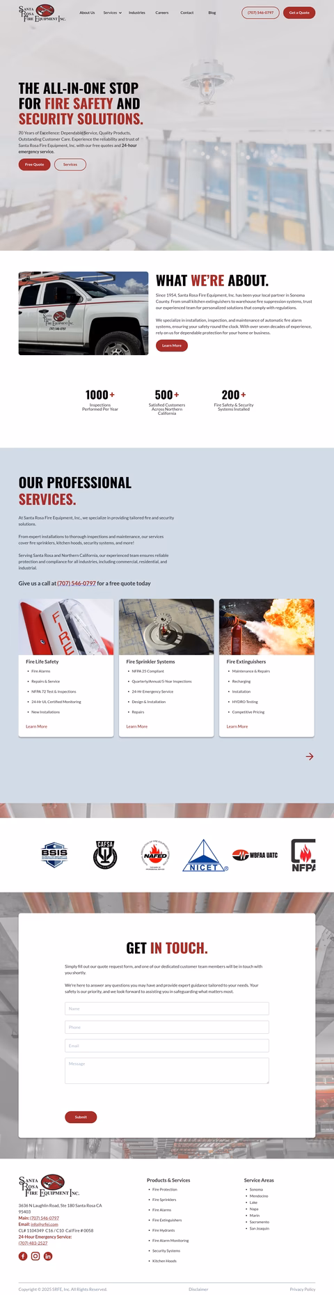 Santa-Rosa-Fire-Equipment-Services Homepage 1440px
