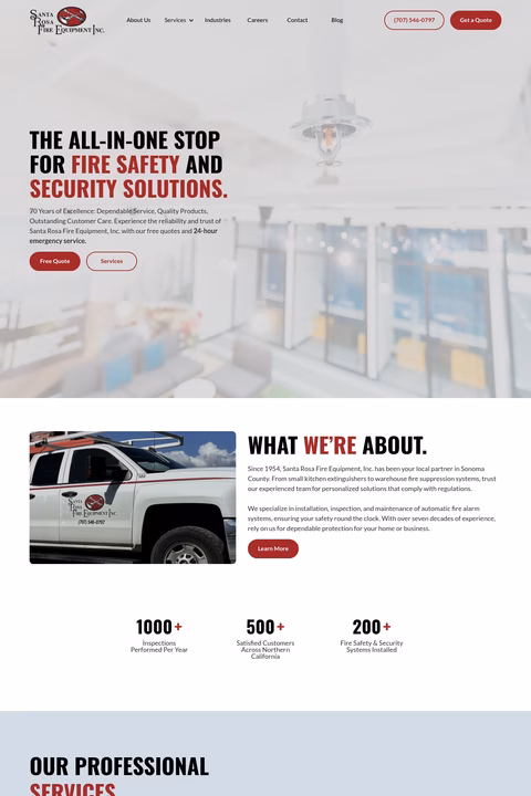 Santa-Rosa-Fire-Equipment-Services Homepage 1440px