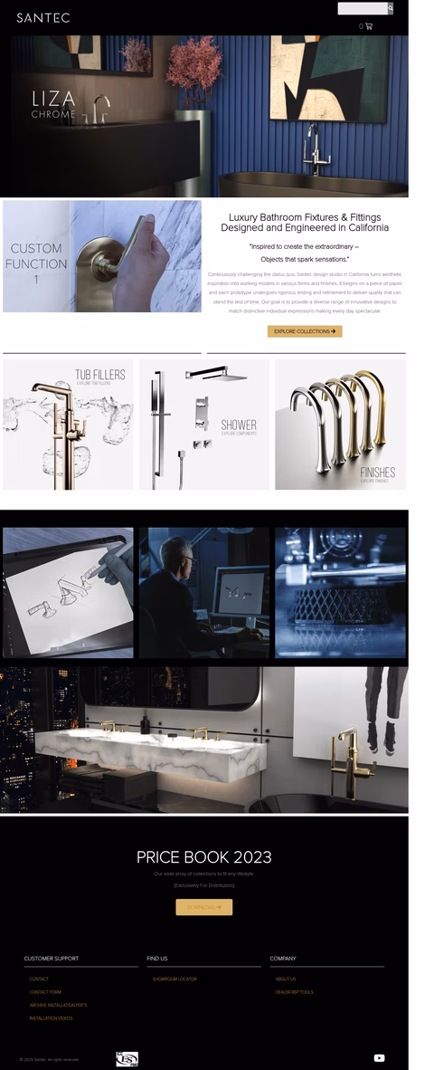 Santec-Faucets Homepage 1440px