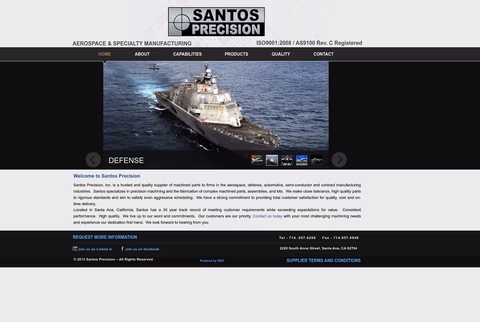 Santos-Precision Homepage 1440px