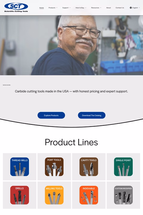 Scientific-Cutting-Tools Homepage 1440px