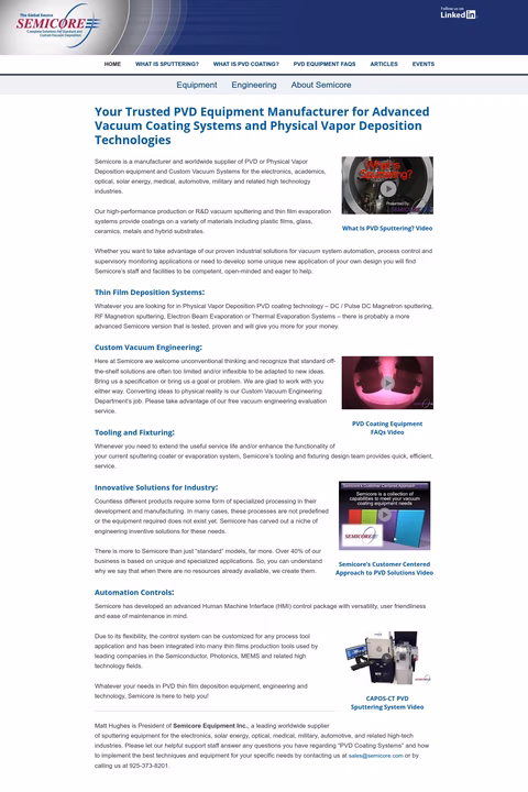 Semicore-Equipment Homepage 1440px