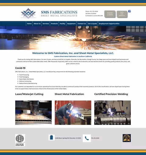 Sheet-Metal-Specialists Homepage 1440px