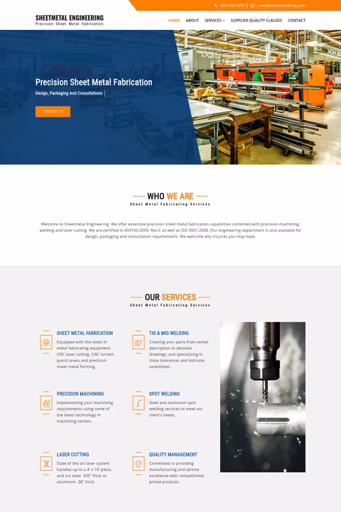 Sheetmetal-Engineering Homepage 1440px