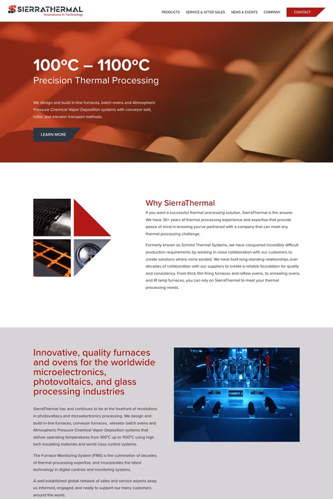 Sierratherm-Production Homepage 1440px