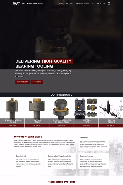 Smith-Machine-Tool Homepage 1440px