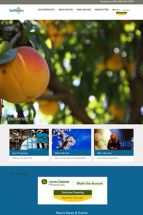 Soil-Basics-Corporation Homepage 1440px