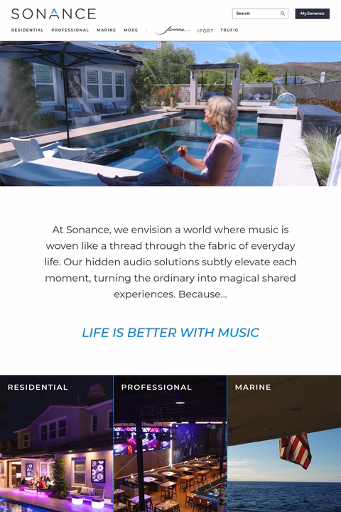 Sonance Homepage 1440px