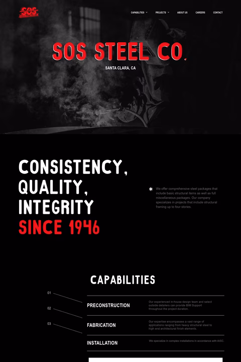 Sos-Steel-Company Homepage 1440px