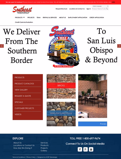 Southeast-Construction-Products Homepage 1440px