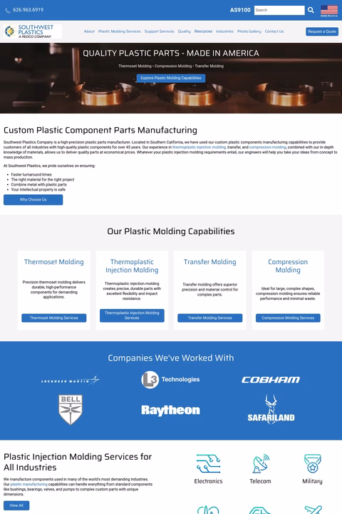 Southwest-Plastics Homepage 1440px
