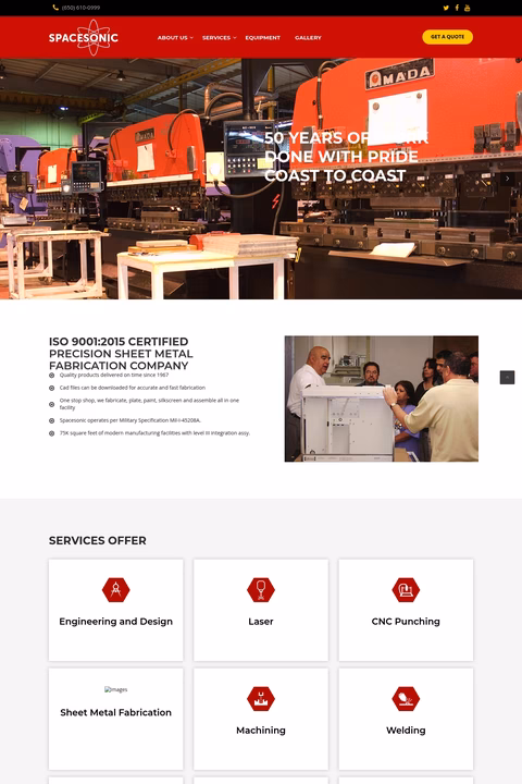 Spacesonic-Precision-Sheet-Metal Homepage 1440px