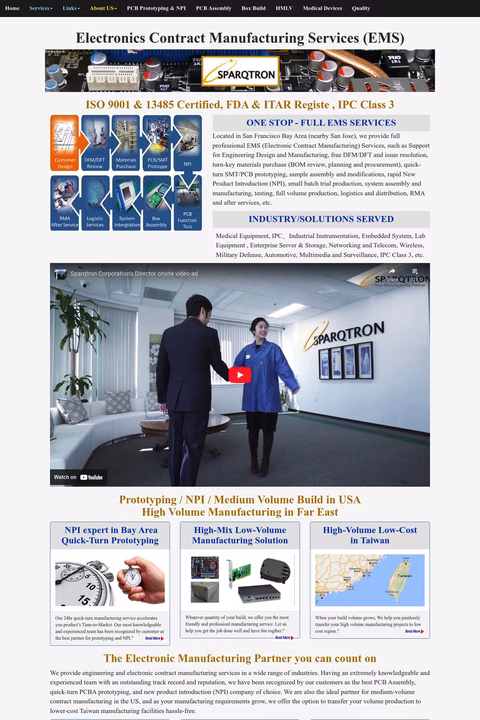 Sparqtron Homepage 1440px