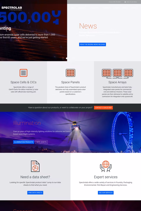 Spectrolab Homepage 1440px