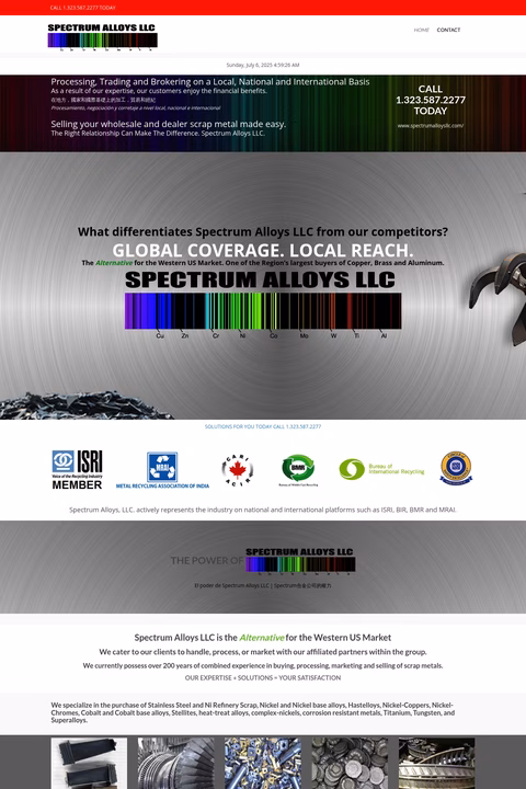 Spectrum-Alloys Homepage 1440px