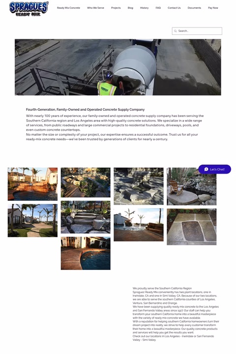 Spragues-Ready-Mix-Concrete Homepage 1440px