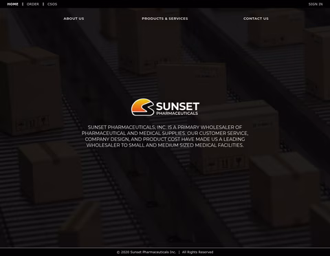 Sunset-Pharmaceuticals Homepage 1440px