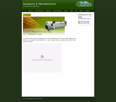Superior-Food-Machinery Homepage 1440px
