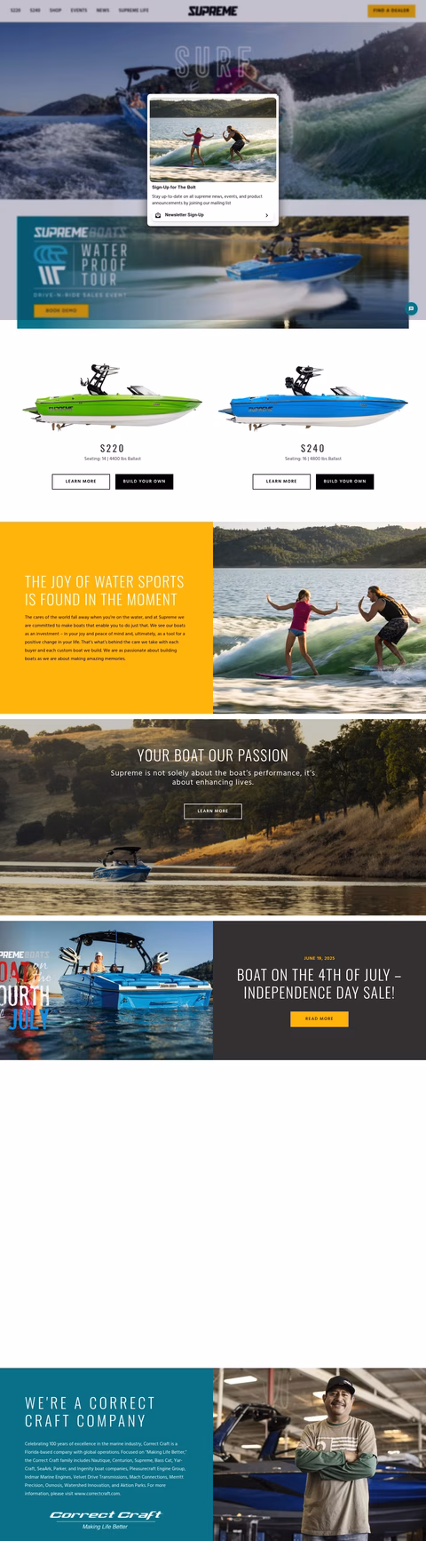 Supreme-Boats Homepage 1440px