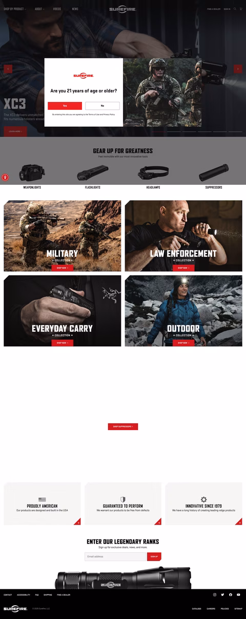 Surefire Homepage 1440px