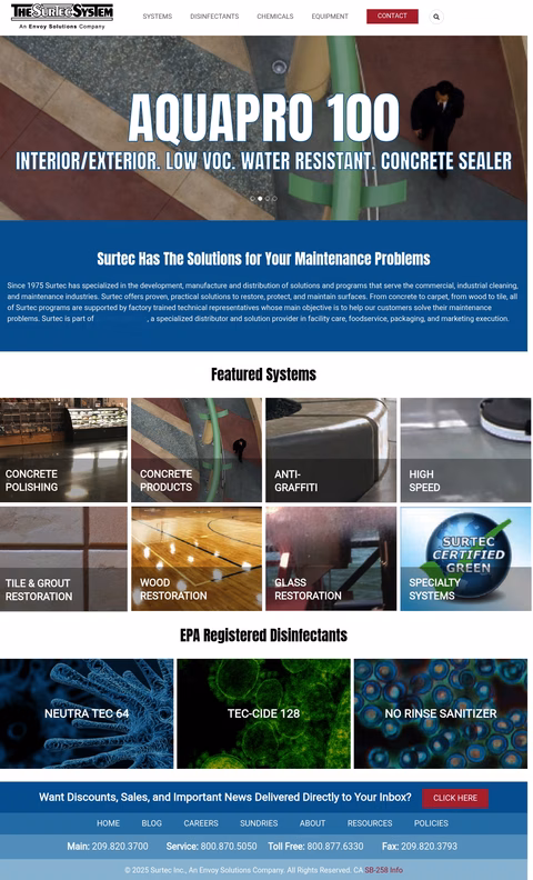 Surtec-System Homepage 1440px
