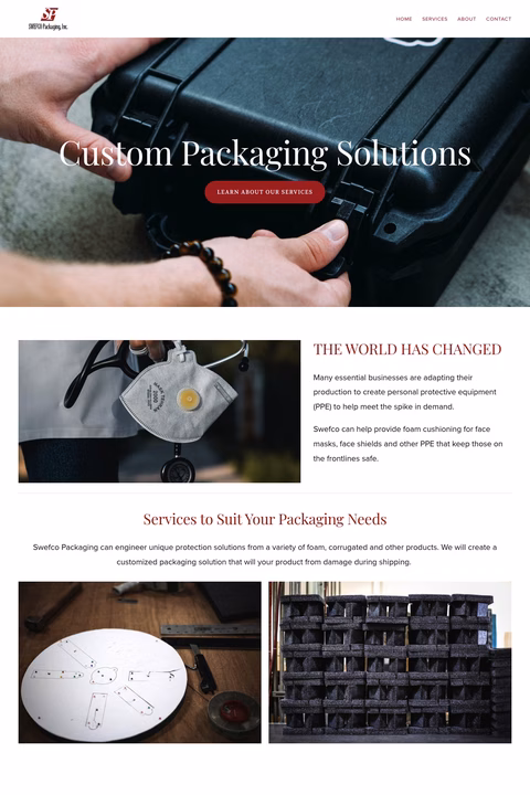 Swefco-Packaging Homepage 1440px