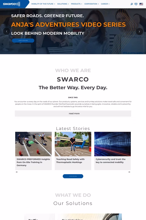 Swarco Homepage 1440px
