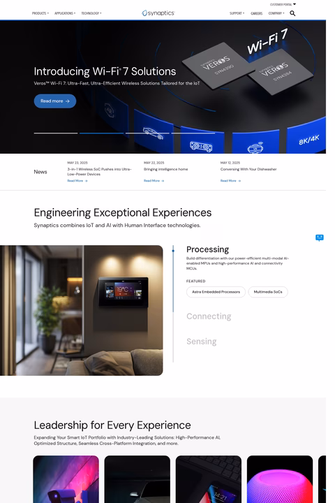 Synaptics-Inc Homepage 1440px