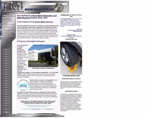 Team-Manufacturing Homepage 1440px