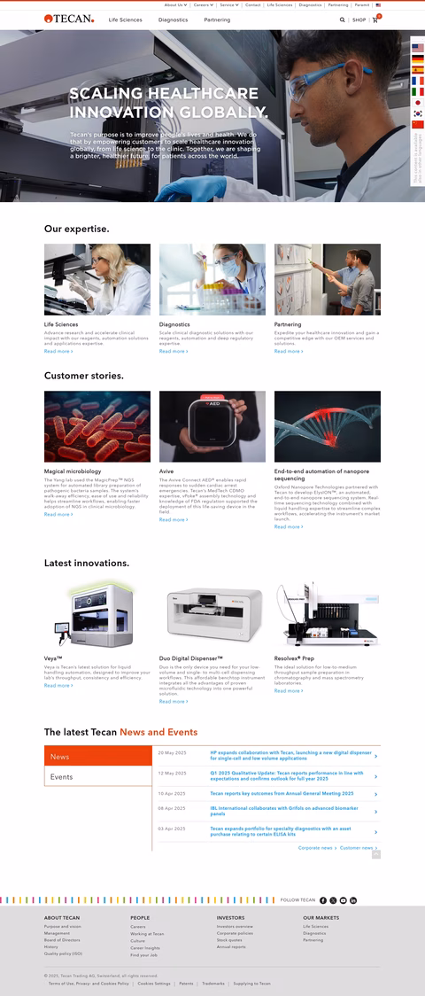 Tecan-Systems Homepage 1440px