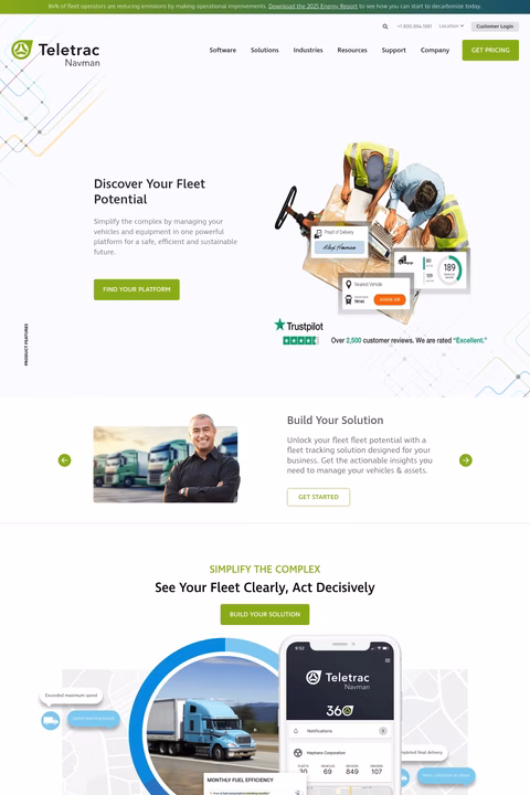 Teletrac-Navman Homepage 1440px