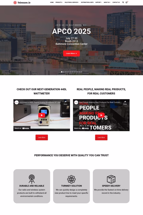 Telewave-Inc Homepage 1440px