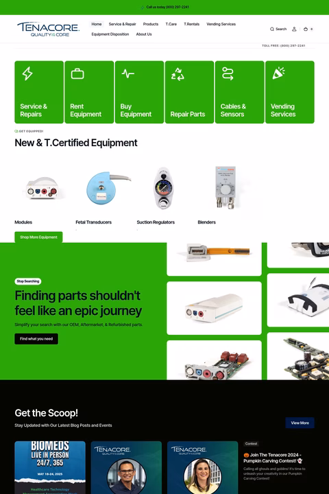 Tenacore Homepage 1440px