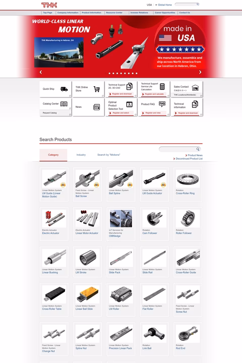 Thk-Co-Ltd Homepage 1440px