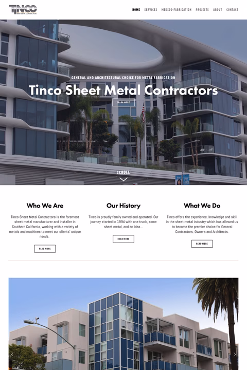 Tinco-Sheet-Metal Homepage 1440px