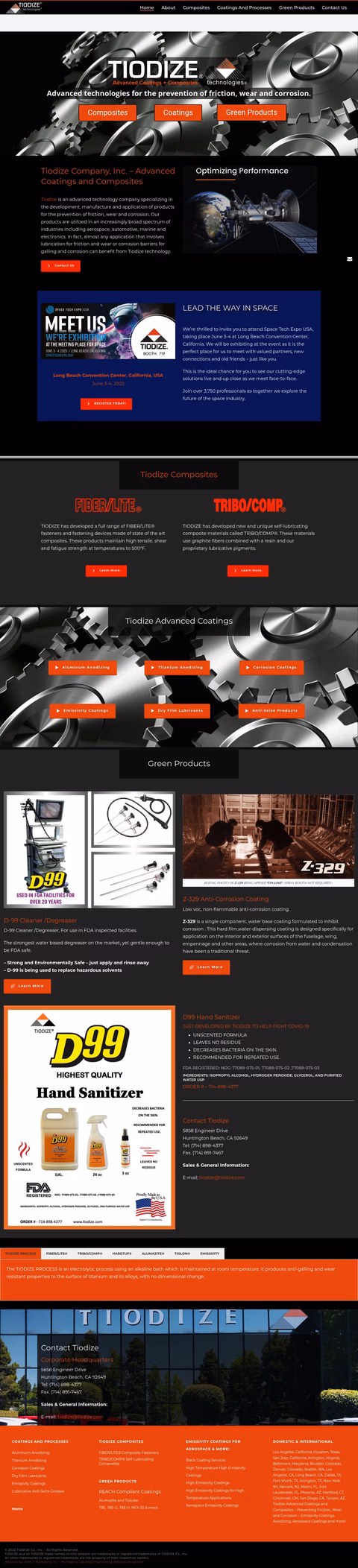 Tiodize-Company Homepage 1440px