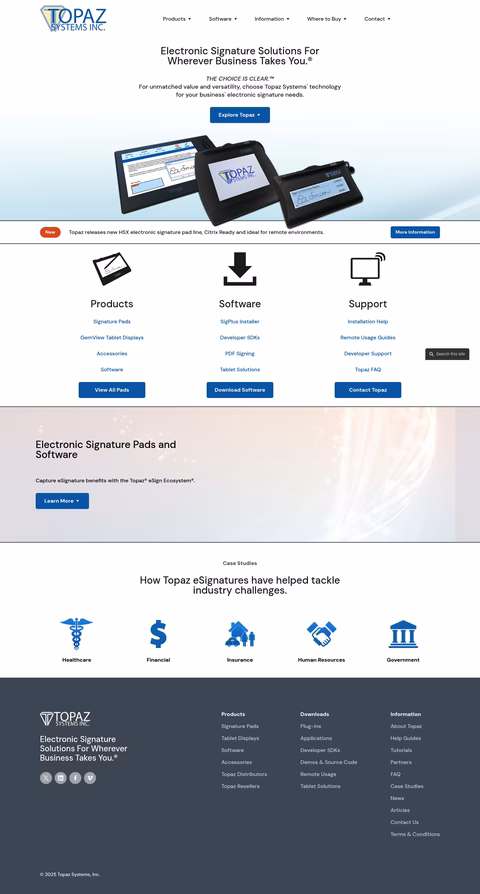 Topaz-Systems Homepage 1440px