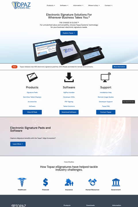Topaz-Systems Homepage 1440px