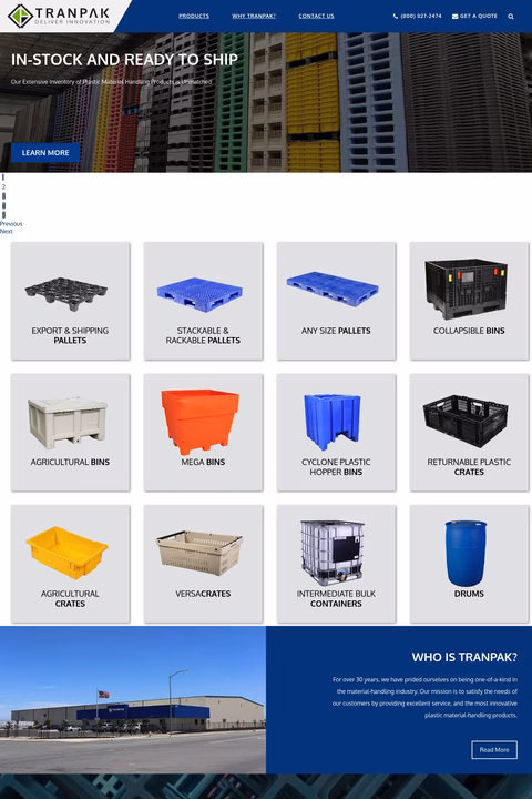 Tranpak Homepage 1440px