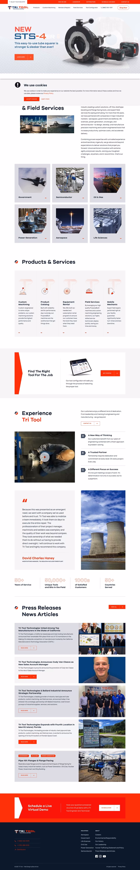 Tri-Tool-Inc Homepage 1440px