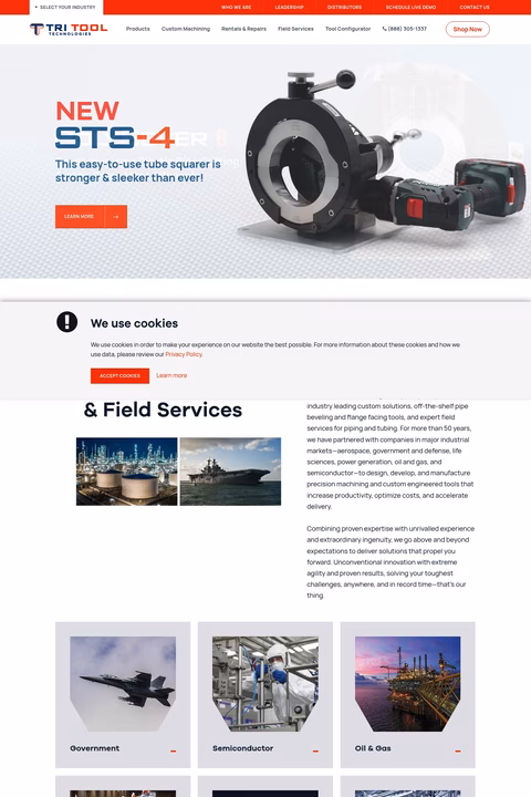 Tri-Tool-Inc Homepage 1440px