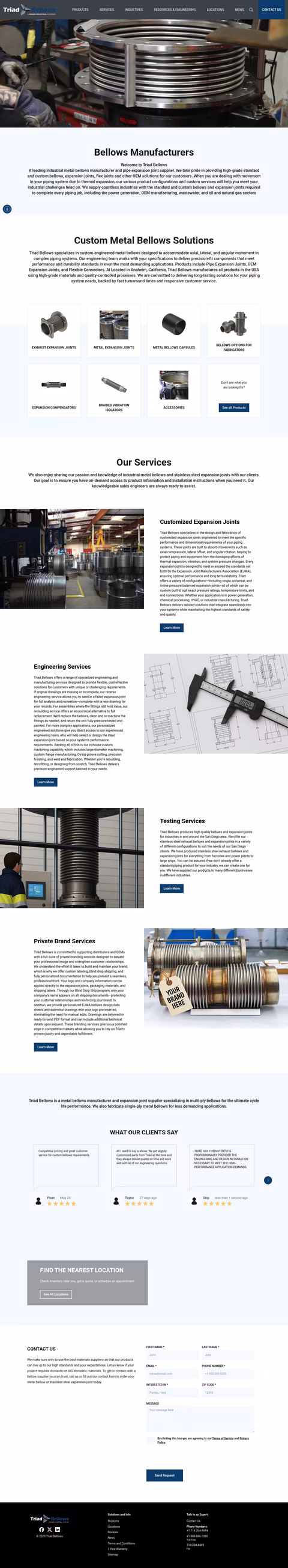 Triad-Bellows Homepage 1440px