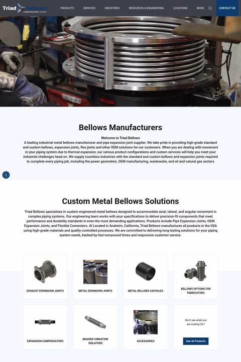 Triad-Bellows Homepage 1440px