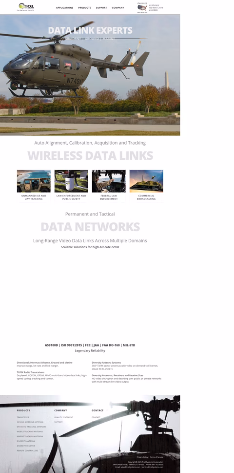 Troll-Systems-Corporation Homepage 1440px