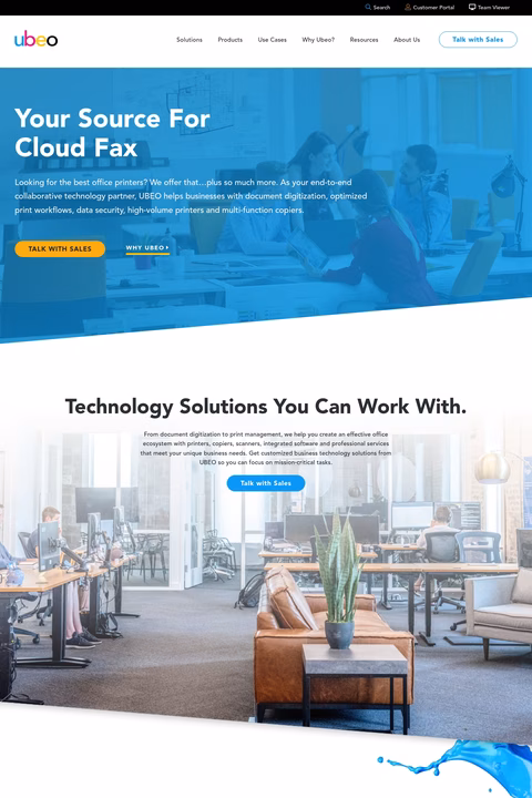 Ubeo-Business-Services Homepage 1440px