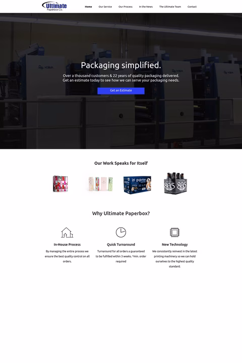 Ultimate-Paper-Box Homepage 1440px